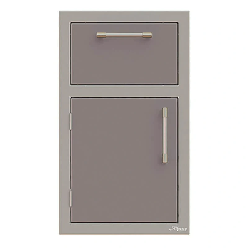 Alfresco 17-Inch Stainless Steel Soft-Close Door & Drawer Combo-Signal Gray