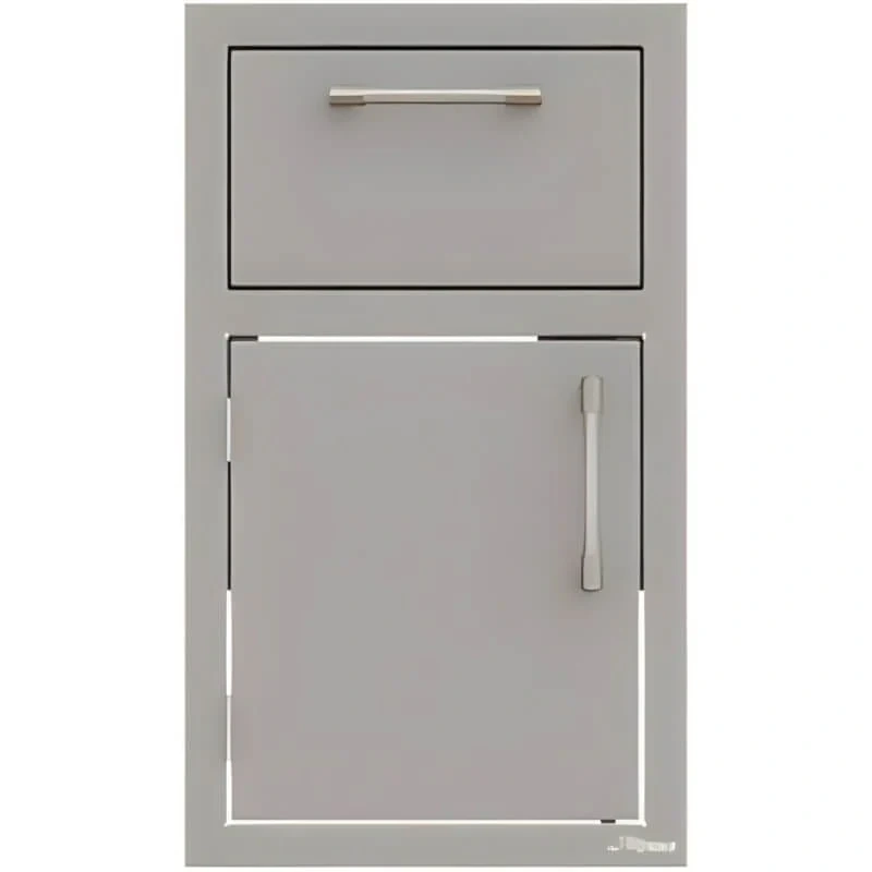 Alfresco 17-Inch Stainless Steel Soft-Close Door & Drawer Combo-Stainless Steel