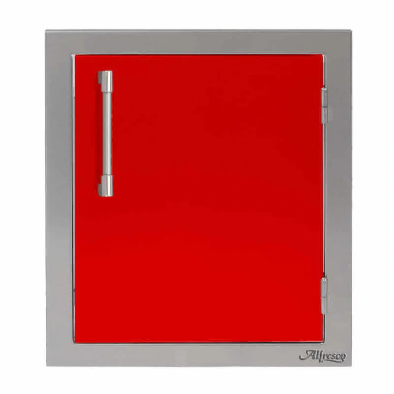 Alfresco 17-Inch Vertical Single Access Door-Carmine Red