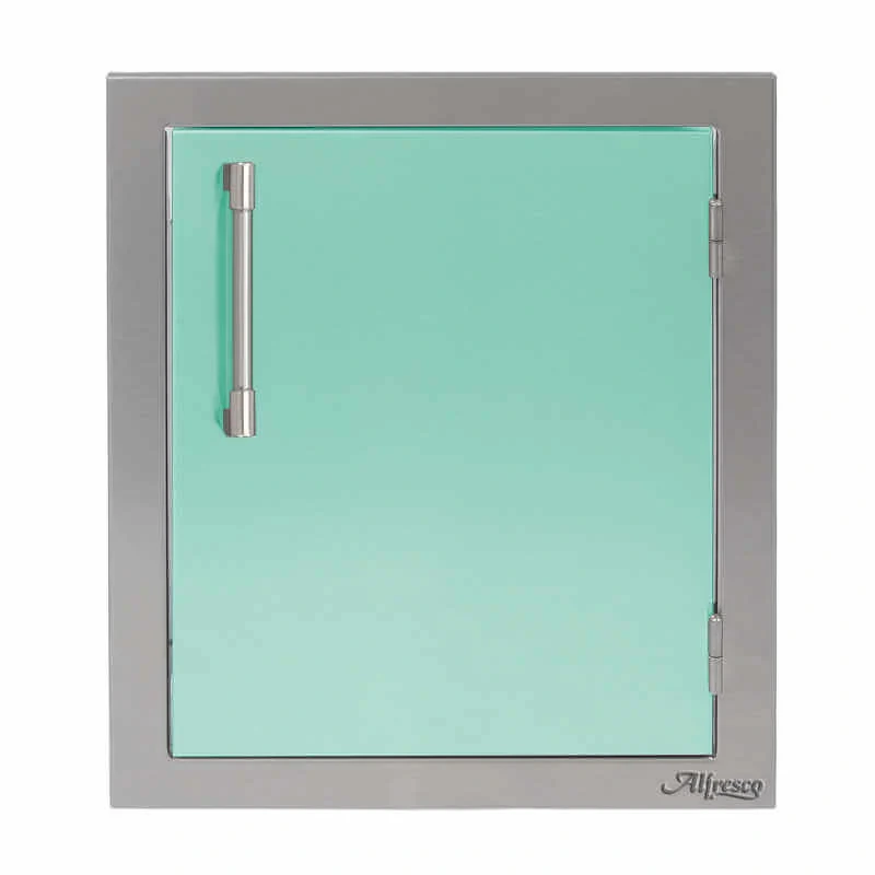 Alfresco 17-Inch Vertical Single Access Door-Light Green