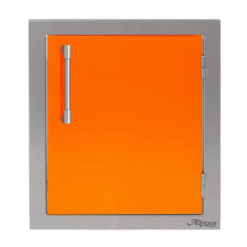 Alfresco 17-Inch Vertical Single Access Door-Luminous Orange