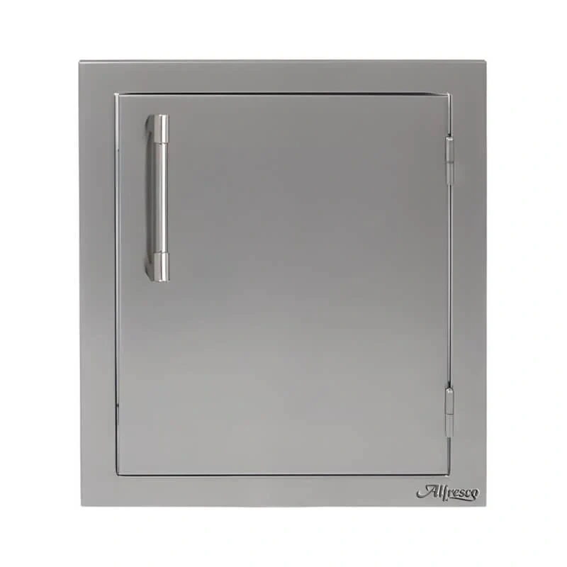 Alfresco 17-Inch Vertical Single Access Door-Signal Gray