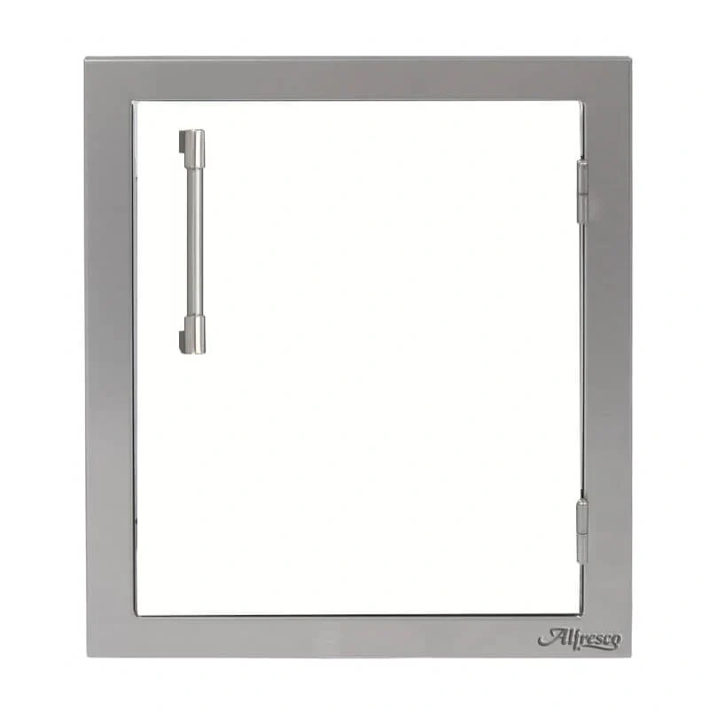 Alfresco 17-Inch Vertical Single Access Door-Signal White Matte