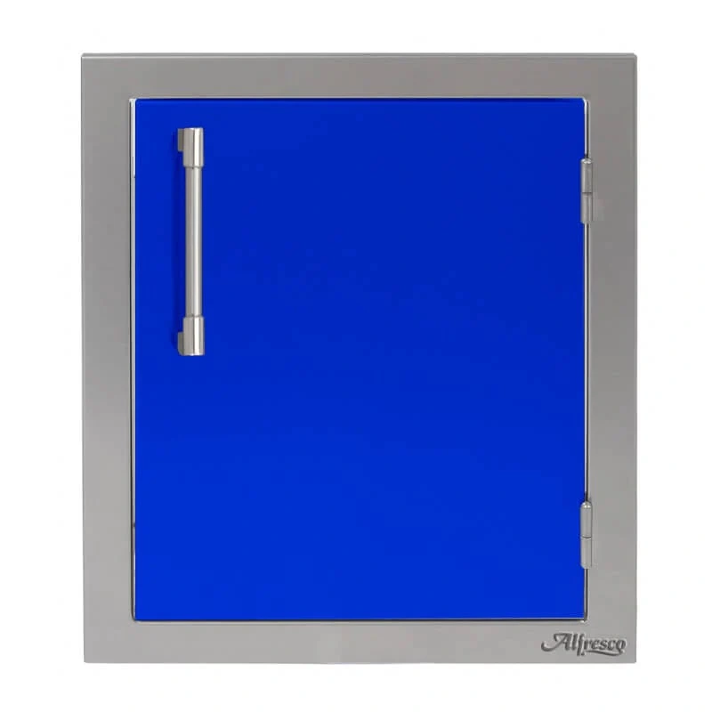 Alfresco 17-Inch Vertical Single Access Door-Ultramarine Blue