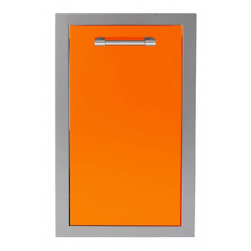 Alfresco 20-Inch Stainless Steel Soft-Close Dual Trash Center-Luminous Orange