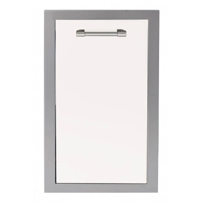 Alfresco 20-Inch Stainless Steel Soft-Close Dual Trash Center-Signal White Matte