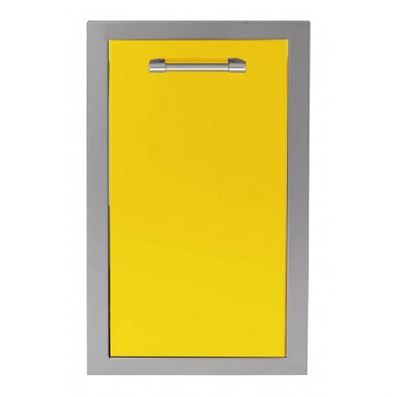 Alfresco 20-Inch Stainless Steel Soft-Close Dual Trash Center-Traffic Yellow