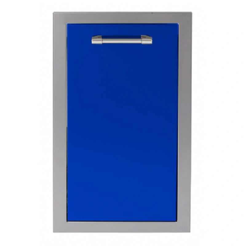 Alfresco 20-Inch Stainless Steel Soft-Close Dual Trash Center-Ultramarine Blue