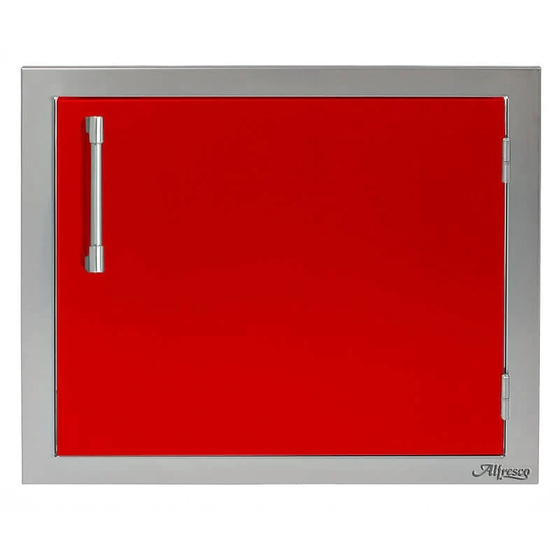 Alfresco 23-Inch Horizontal Single Access Door-Carmine Red