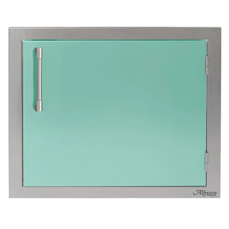 Alfresco 23-Inch Horizontal Single Access Door-Light Green