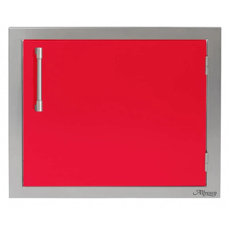 Alfresco 23-Inch Horizontal Single Access Door-Raspberry Red