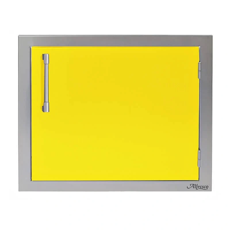 Alfresco 23-Inch Horizontal Single Access Door-Traffic Yellow