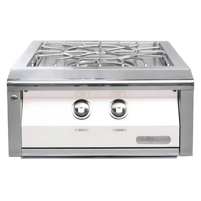 Alfresco 24-Inch Gas Versa Power Cooking System-Signal White Gloss