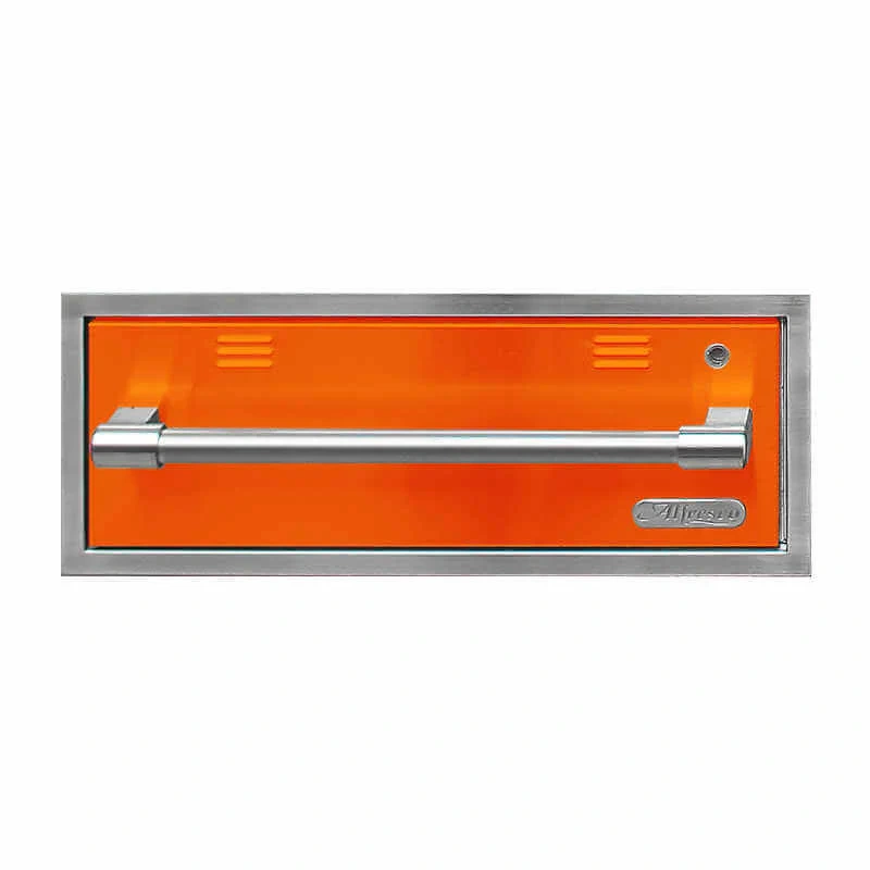 Alfresco 30-Inch Electric Warming Drawer-Luminous Orange