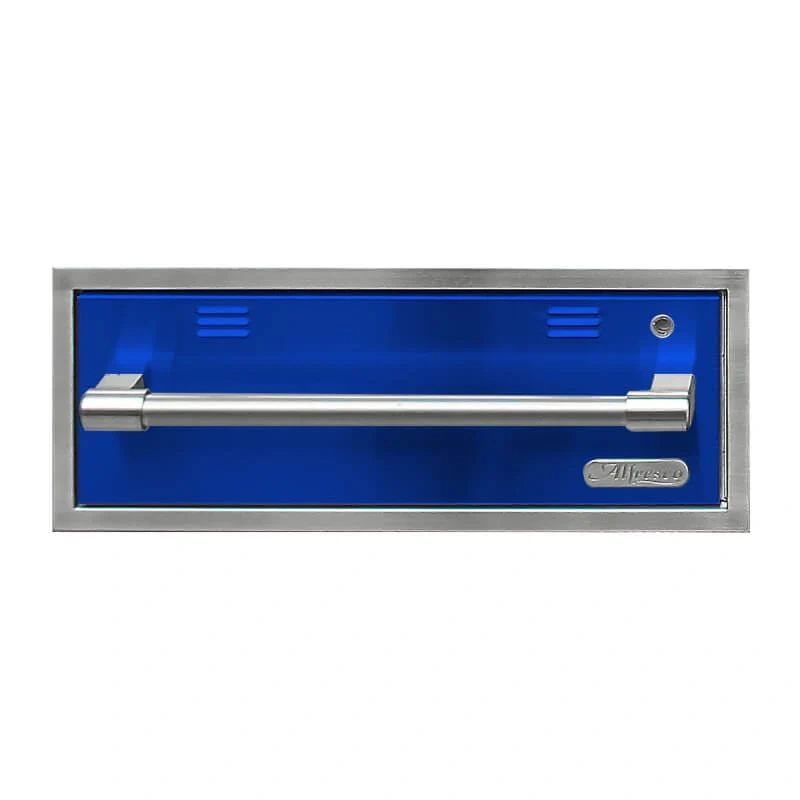 Alfresco 30-Inch Electric Warming Drawer-Ultramarine Blue