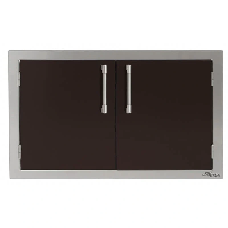 Alfresco 30 Inch Stainless Steel Double Access Door-Jet Black Matte