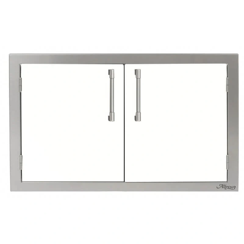 Alfresco 30 Inch Stainless Steel Double Access Door-Signal White Matte