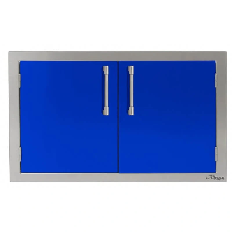 Alfresco 30 Inch Stainless Steel Double Access Door-Ultramarine Blue