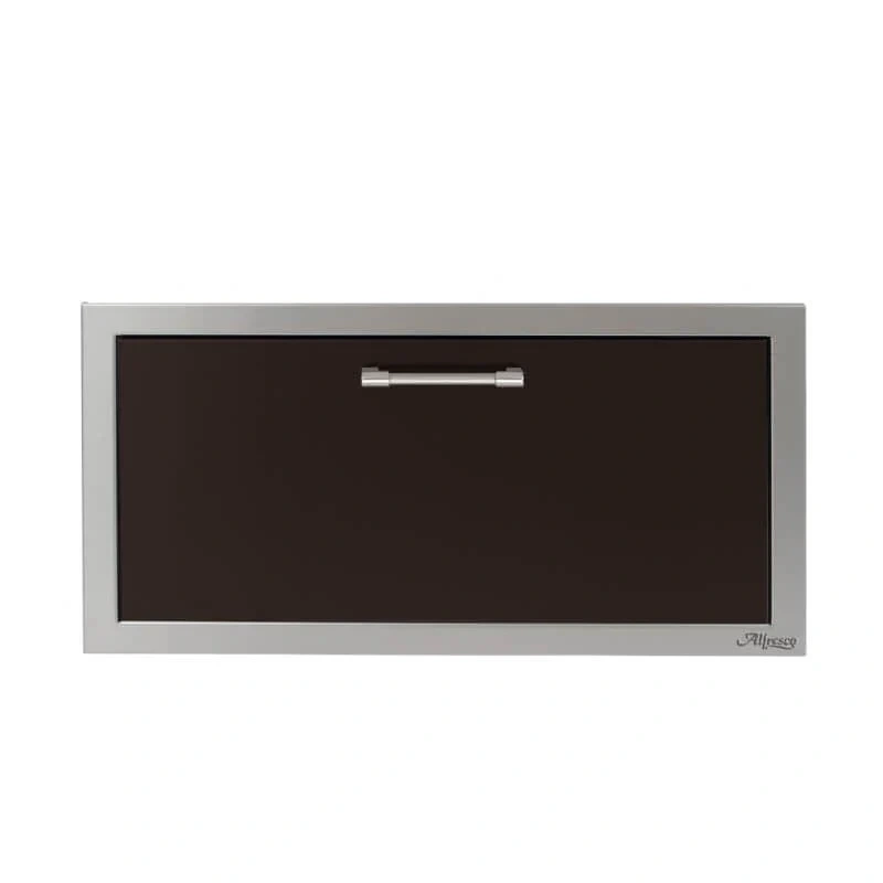 Alfresco 30-Inch Versa Power Stainless Steel Soft-Close Single Drawer-Jet Black Matte