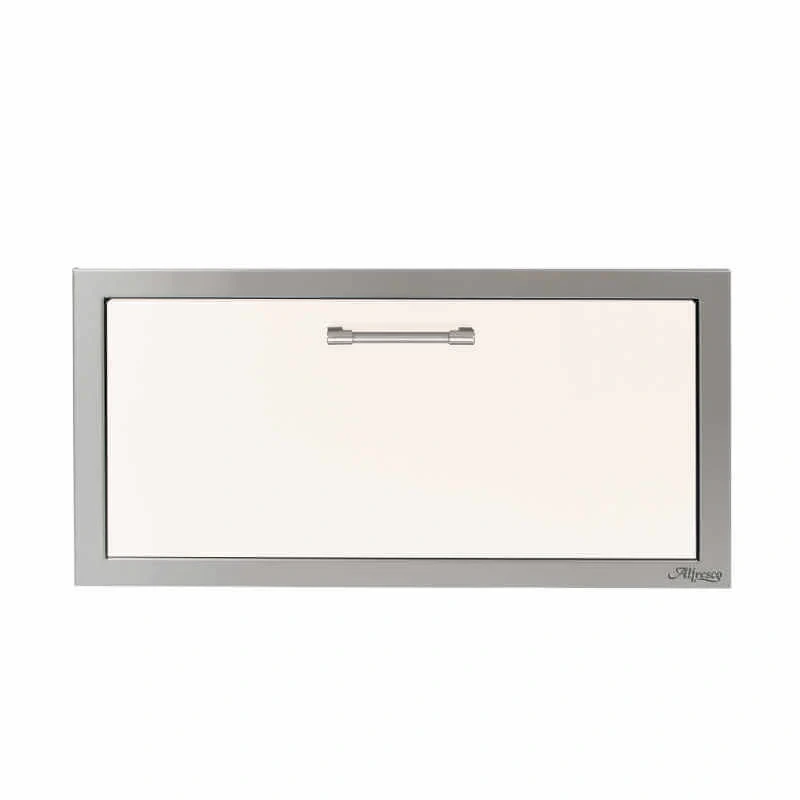 Alfresco 30-Inch Versa Power Stainless Steel Soft-Close Single Drawer-Signal White Gloss