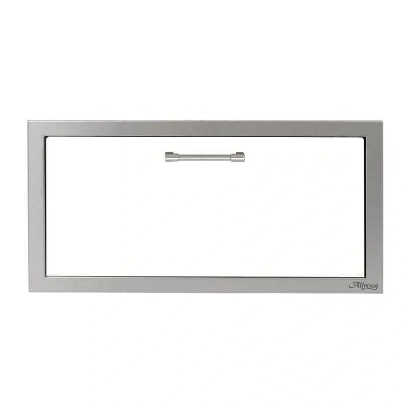 Alfresco 30-Inch Versa Power Stainless Steel Soft-Close Single Drawer-Signal White Matte