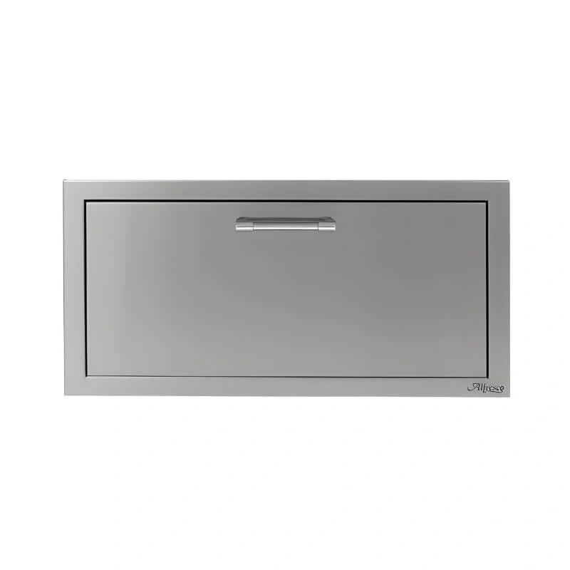 Alfresco 30-Inch Versa Power Stainless Steel Soft-Close Single Drawer-Stainless Steel