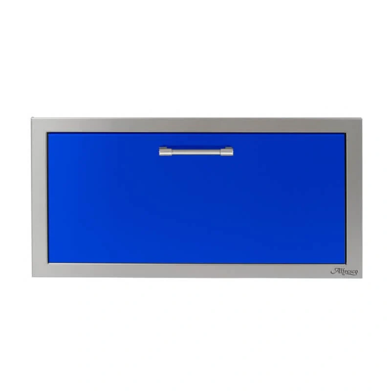 Alfresco 30-Inch Versa Power Stainless Steel Soft-Close Single Drawer-Ultramarine Blue