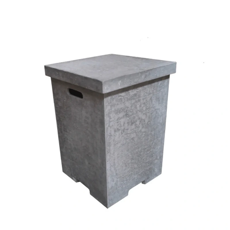 Elementi  Square Tank Cover 24.4 inch ONB01-105-Light Gray