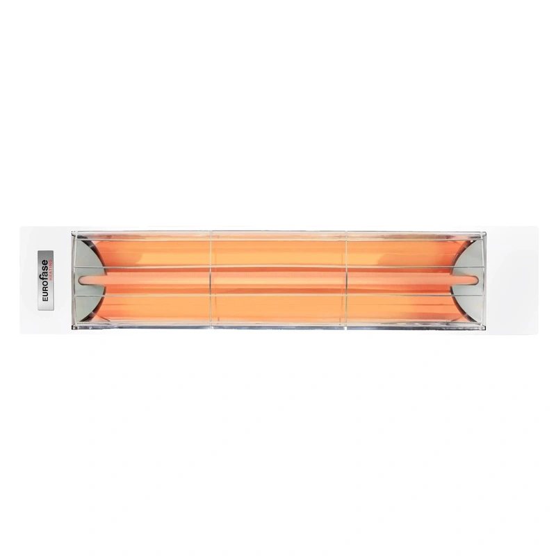 Eurofase EF20 Series 39-inch White Stainless Steel Single Element 2000 Watt Electric Patio Heater