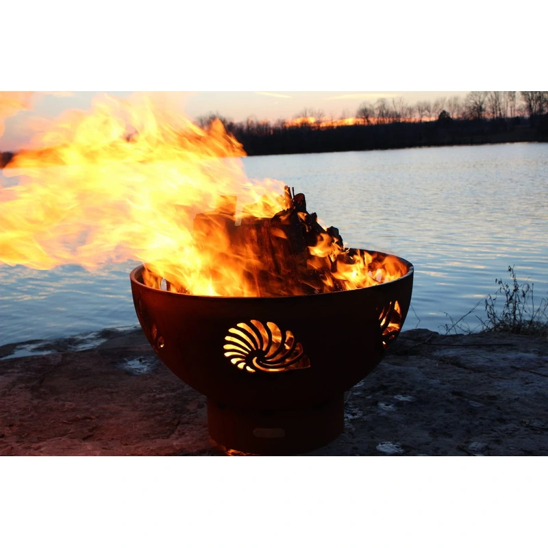 Fire Pit Art Beachcomber 36-inch Wood Burning Fire Pit – Beach