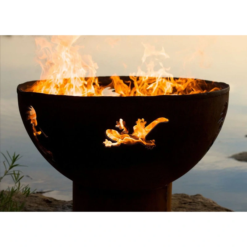 Fire Pit Art Kokopelli 36-inch Wood Burning Fire Pit – KO